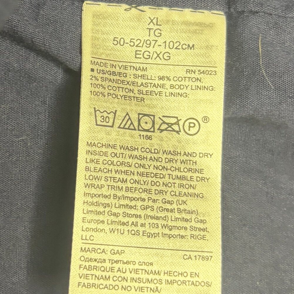 GAP Men's Navy Twill Two Button Blazer XL NWT Pockets - Picture 7 of 8